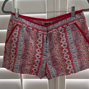 J. Crew High Waist Floral Patterned Shorts